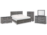 Bronyan  King Panel Bed & Dresser & Mirror & Chest & 2 Nightstands (Online Special Price) - Ornate Home