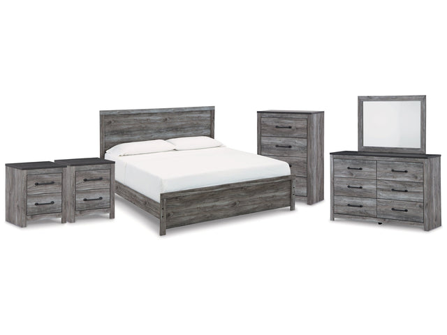 Bronyan  King Panel Bed & Dresser & Mirror & Chest & 2 Nightstands (Online Special Price) - Ornate Home