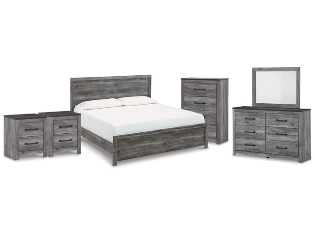 Bronyan  King Panel Bed & Dresser & Mirror & Chest & 2 Nightstands - Ornate Home
