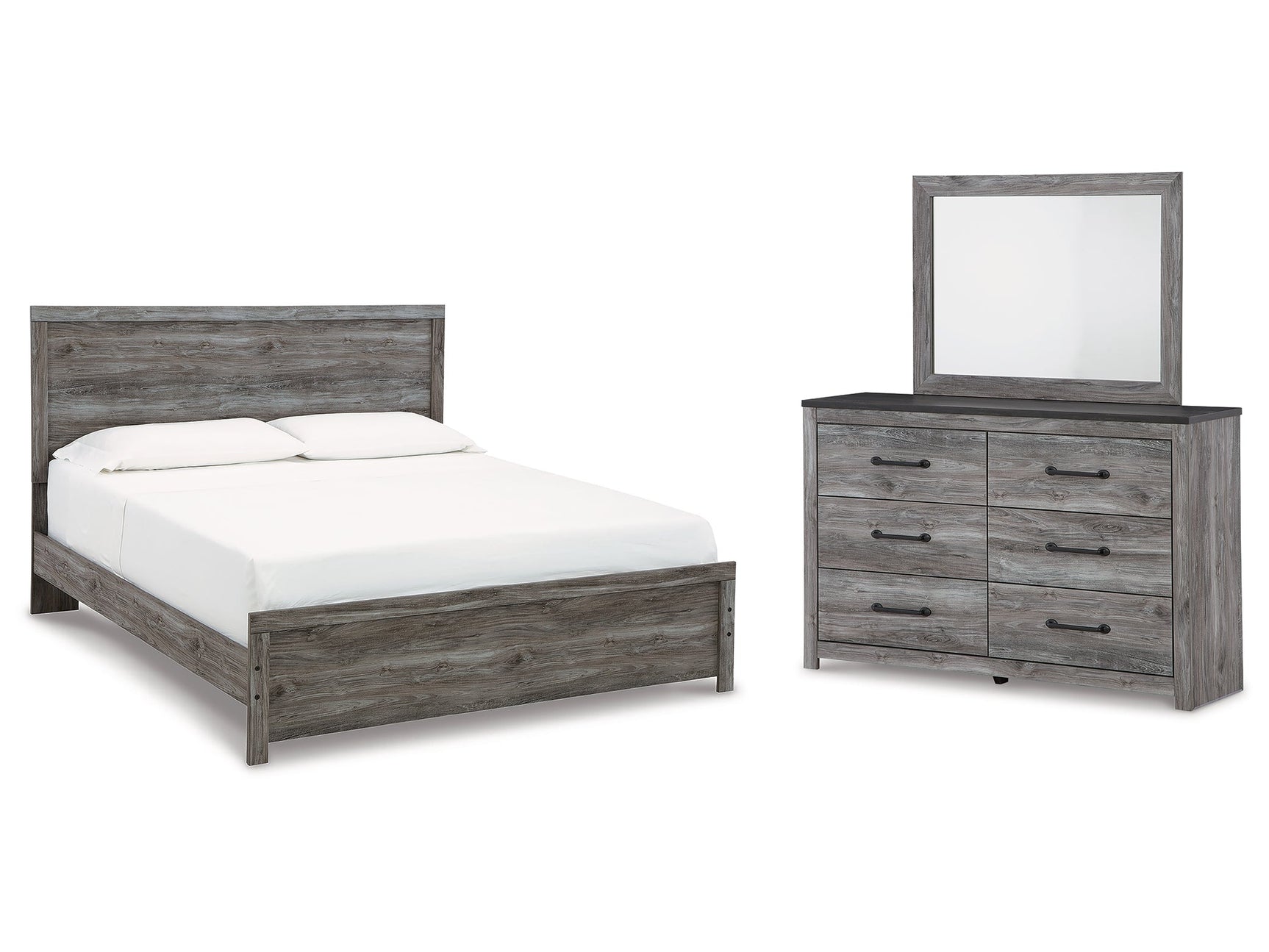 Bronyan King Panel Bedroom Set with Dresser and Mirror - Ornate Home