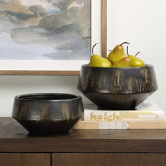 Bronze Duo Bronze/White Vases (Set of 2) - Ornate Home