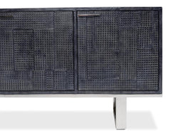 Bronzini Grey Credenza Embossed - Ornate Home