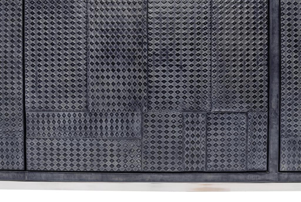 Bronzini Grey Credenza Embossed - Ornate Home
