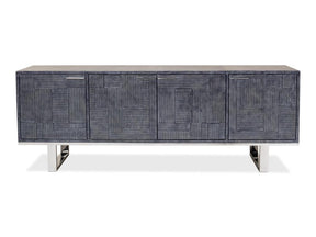 Bronzini Grey Credenza Embossed - Ornate Home