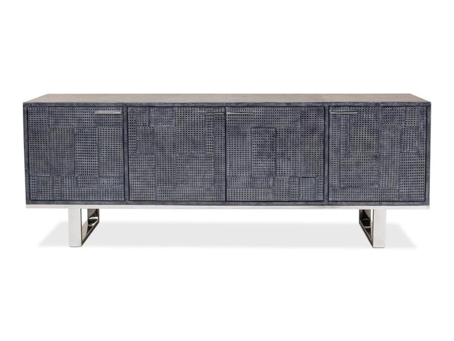 Bronzini Grey Credenza Embossed - Ornate Home