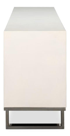 Bronzini White Credenza Embossed - Ornate Home