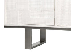 Bronzini White Credenza Embossed - Ornate Home