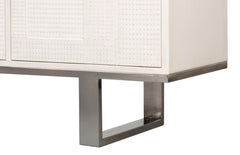 Bronzini White Credenza Embossed - Ornate Home