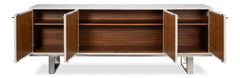 Bronzini White Credenza Embossed - Ornate Home
