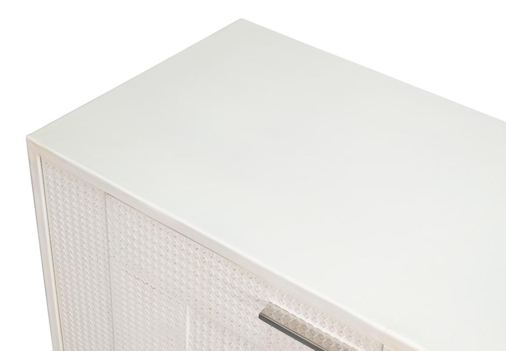 Bronzini White Credenza Embossed - Ornate Home