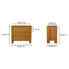 Brook Country Oak Chest - Ornate Home