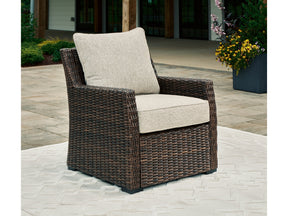 Brook Ranch Brown Outdoor Lounge Chair with Cushion - Ornate Home