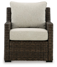 Brook Ranch Brown Outdoor Lounge Chair with Cushion - Ornate Home