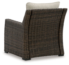 Brook Ranch Brown Outdoor Lounge Chair with Cushion - Ornate Home