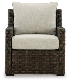 Brook Ranch Brown Outdoor Sofa Sectional, Bench, Lounge Chair and Table - Ornate Home