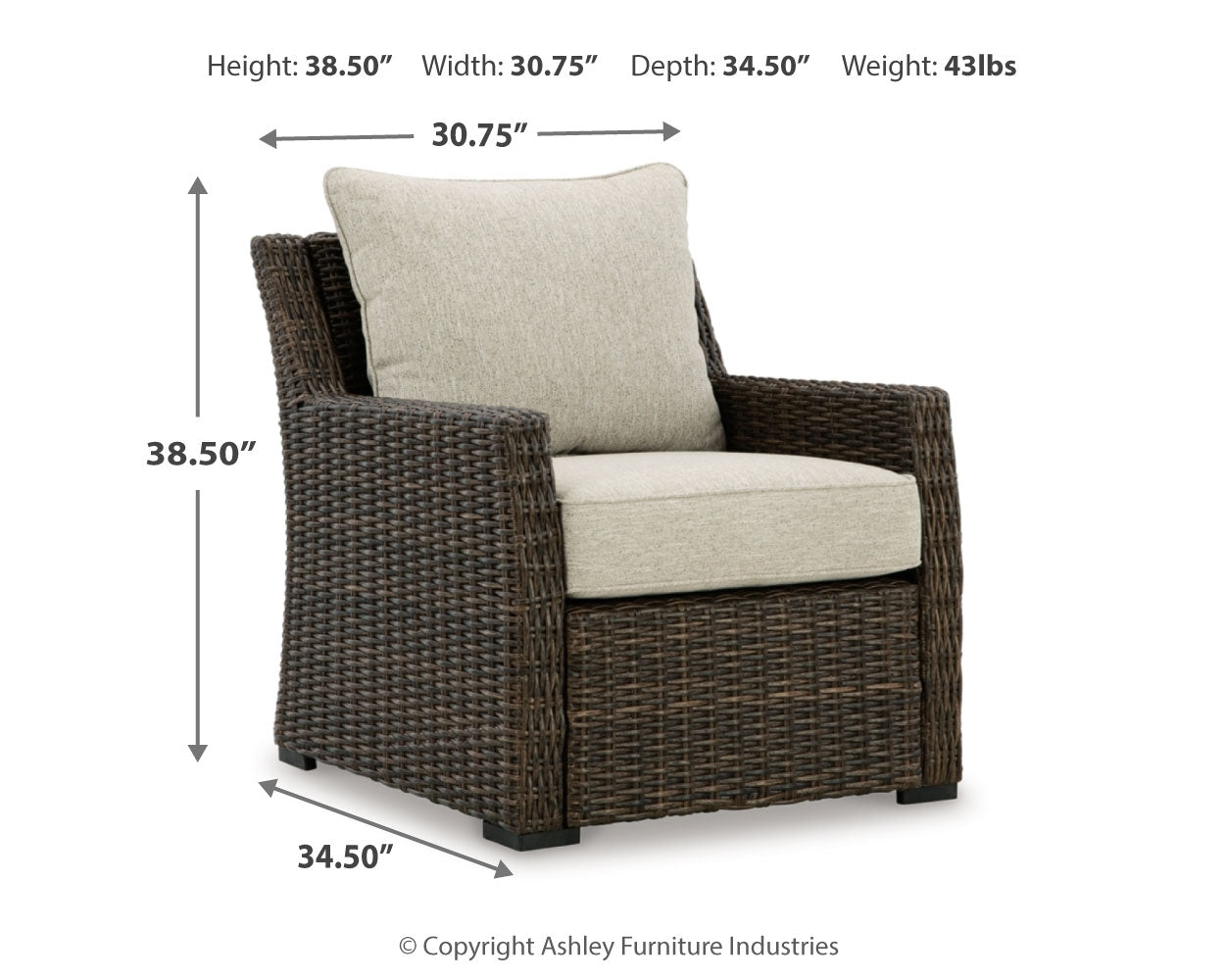 Brook Ranch Brown Outdoor Sofa Sectional, Bench, Lounge Chair and Table - Ornate Home