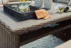 Brook Ranch Brown Outdoor Sofa Sectional, Bench, Lounge Chair and Table - Ornate Home
