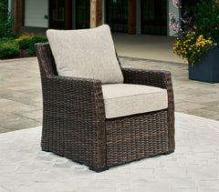 Brook Ranch Brown Outdoor Sofa Sectional, Bench, Lounge Chair and Table - Ornate Home