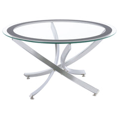 Brooke Chrome 2-piece Coffee Table Set - Ornate Home