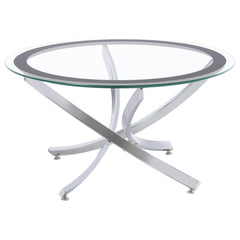 Brooke Chrome 3-piece Round Coffee and End Table Set - Ornate Home