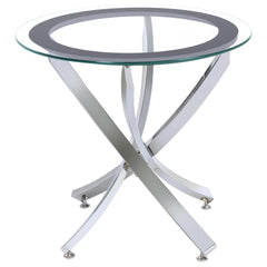 Brooke Chrome 3-piece Round Coffee and End Table Set - Ornate Home