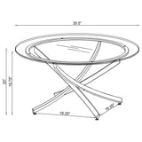 Brooke Chrome 3-piece Round Coffee and End Table Set - Ornate Home