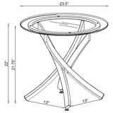 Brooke Chrome 3-piece Round Coffee and End Table Set - Ornate Home