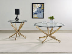 Brooke Rose Brass 2-piece Coffee Table Set - Ornate Home