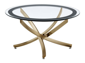 Brooke Rose Brass Coffee Table - Ornate Home