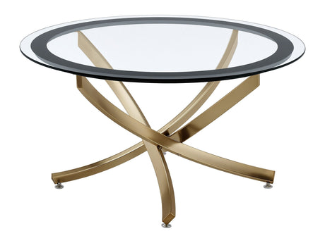 Brooke Rose Brass Coffee Table - Ornate Home