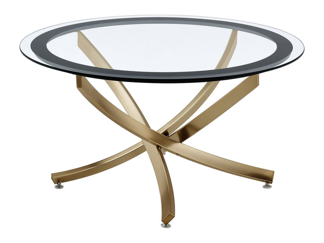 Brooke Rose Brass Coffee Table - Ornate Home