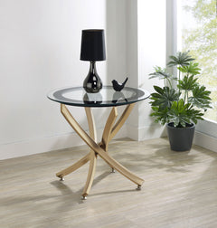 Brooke Rose Brass End Table - Ornate Home