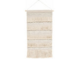 Brookesmith Cream Fringed Patterned Wall Hanging - Ornate Home