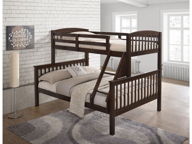 Brookings Dark Cherry Twin/Full Bunk Bed - Ornate Home