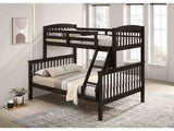 Brookings Dark Walnut Twin/Full Bunk Bed w/ Mattresses - Ornate Home