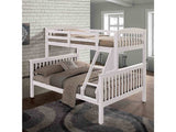 Brookings White Twin/Full Bunk Bed w/ Mattresses - Ornate Home