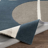 Brooklyn Blue&Gray Modern Wool Rug - Ornate Home