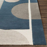 Brooklyn Blue&Gray Modern Wool Rug - Ornate Home