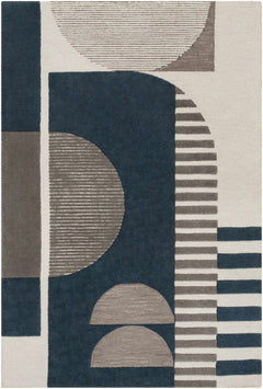 Brooklyn Blue&Gray Modern Wool Rug - Ornate Home