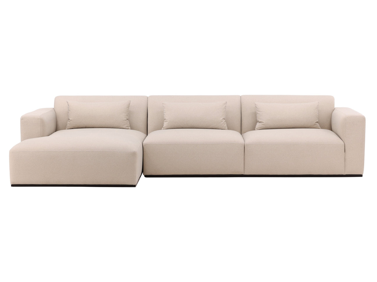 Brooklyn Cream Chaise Sectional - Ornate Home