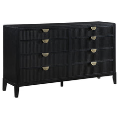 Brookmead Black 4-piece Queen Upholstered Bedroom Set - Ornate Home