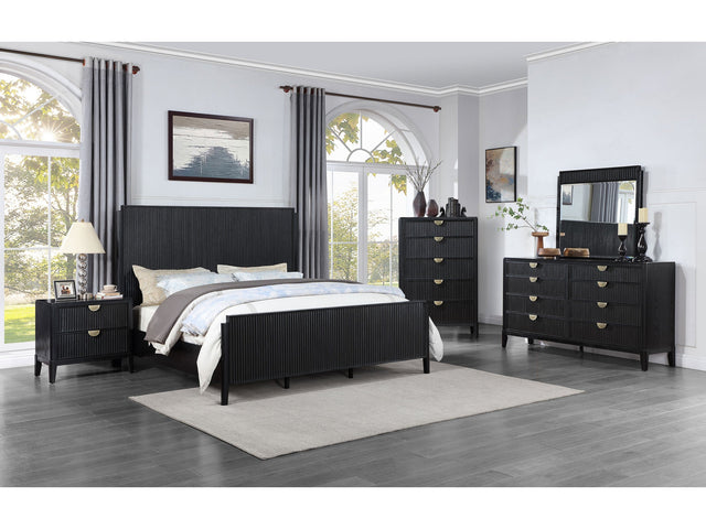 Brookmead Black 5-piece California King Bedroom Set - Ornate Home