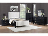 Brookmead Black 5-piece California King Upholstered Bedroom Set - Ornate Home
