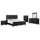 Brookmead Black 5-piece Eastern King Bedroom Set - Ornate Home