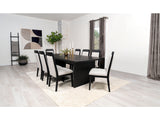 Brookmead Black 9-piece Extension Leaf Dining Table Set - Ornate Home