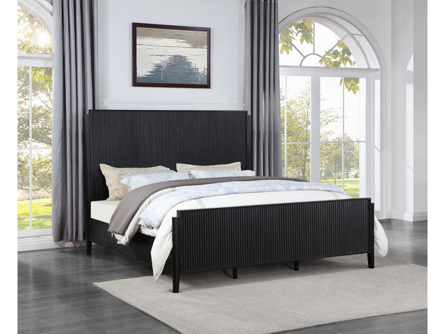 Brookmead Black California King Panel Bed - Ornate Home
