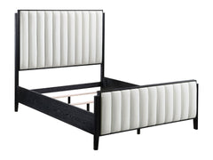 Brookmead Black California King Upholstered Panel Bed - Ornate Home