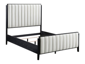 Brookmead Black California King Upholstered Panel Bed - Ornate Home