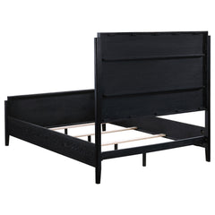 Brookmead Black California King Upholstered Panel Bed - Ornate Home