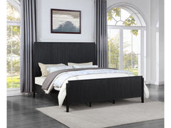 Brookmead Black Eastern King Panel Bed - Ornate Home